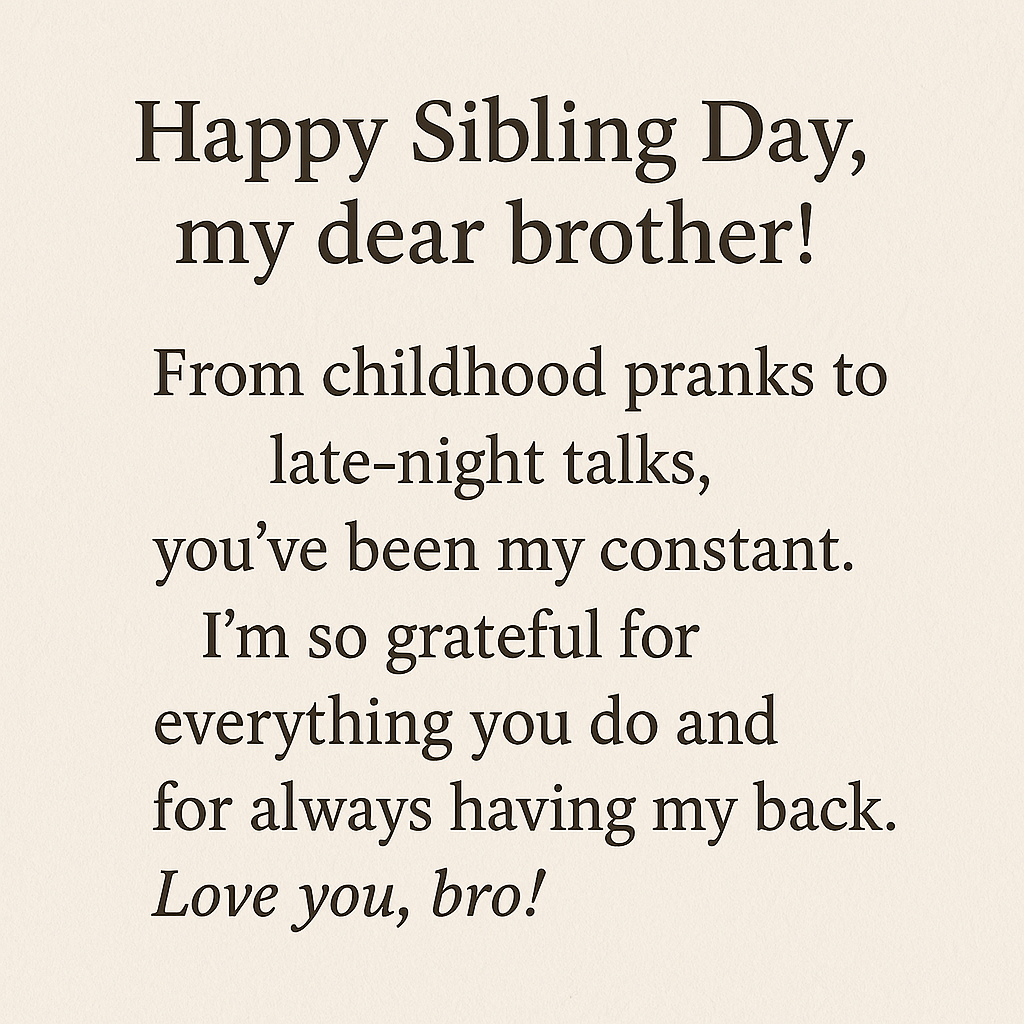 happy siblings day 2025